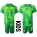Brazilië Alisson Becker #1 Keeper Babykleding Uitshirt Kinderen WK 2022 Korte Mouwen (+ korte broeken)